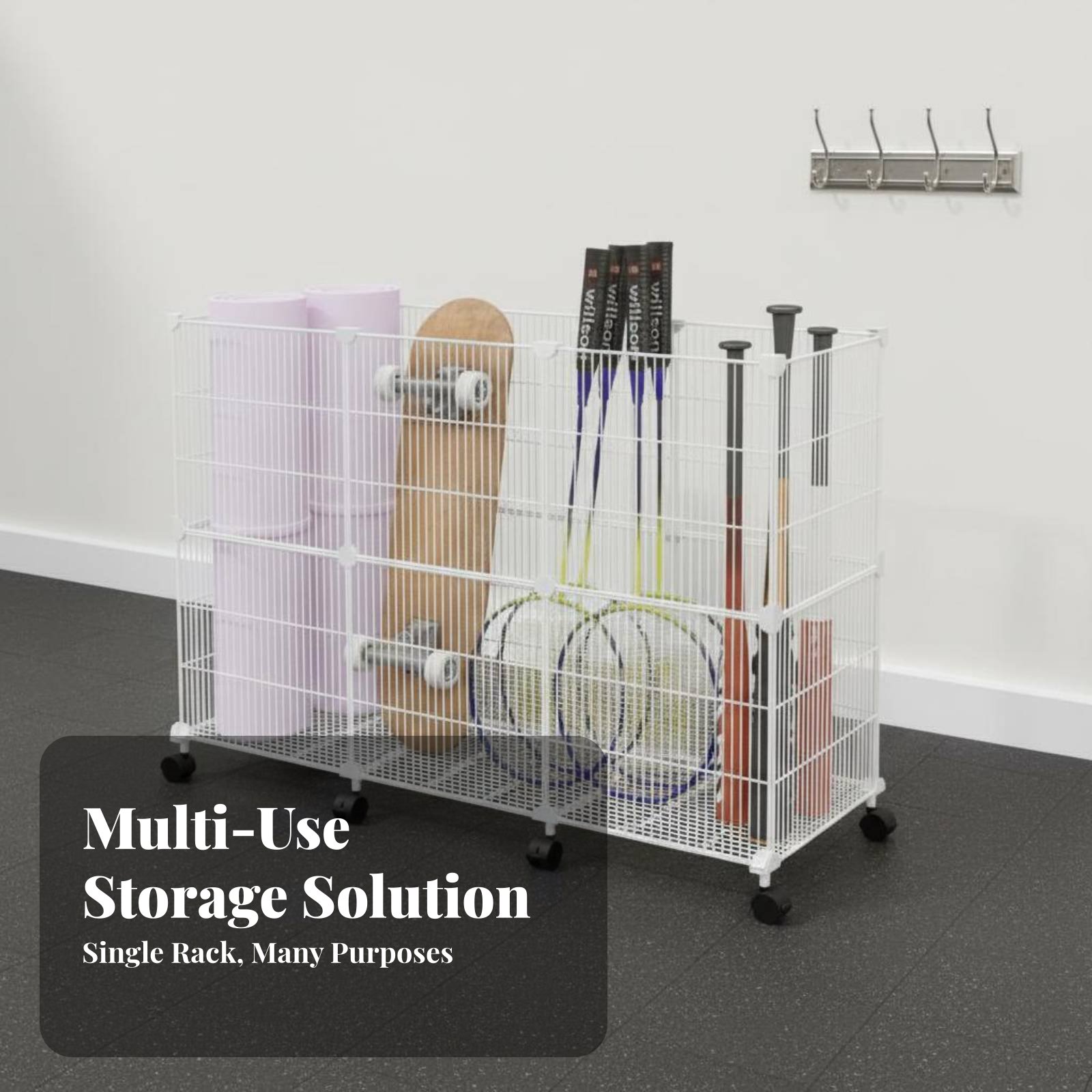 Sports Equipment Garage Organizer - Тележка для хранения спортивного инвентаря: Прочная,